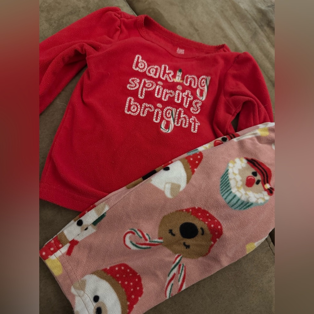 Just Me Red and Pink Kids Pajama Set